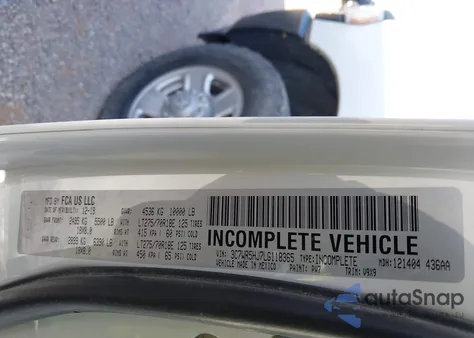 2020 Ram 2500 Tradesman 4X4 8' Box из США, поврежденный, VIN 3C7WR5HJ7LG118365